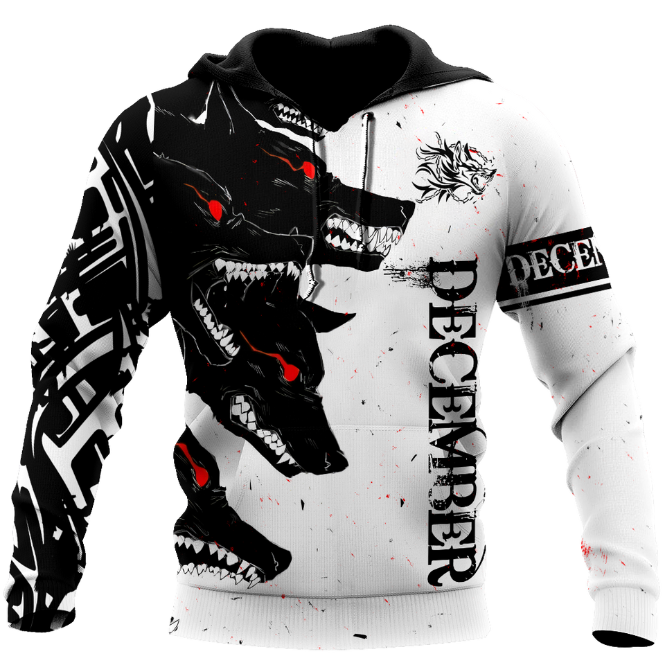Apparel The Dark Wolf December Unisex Deluxe Hoodie Ml 3D All Over Printed Custom Text Name - Love Mine Gifts