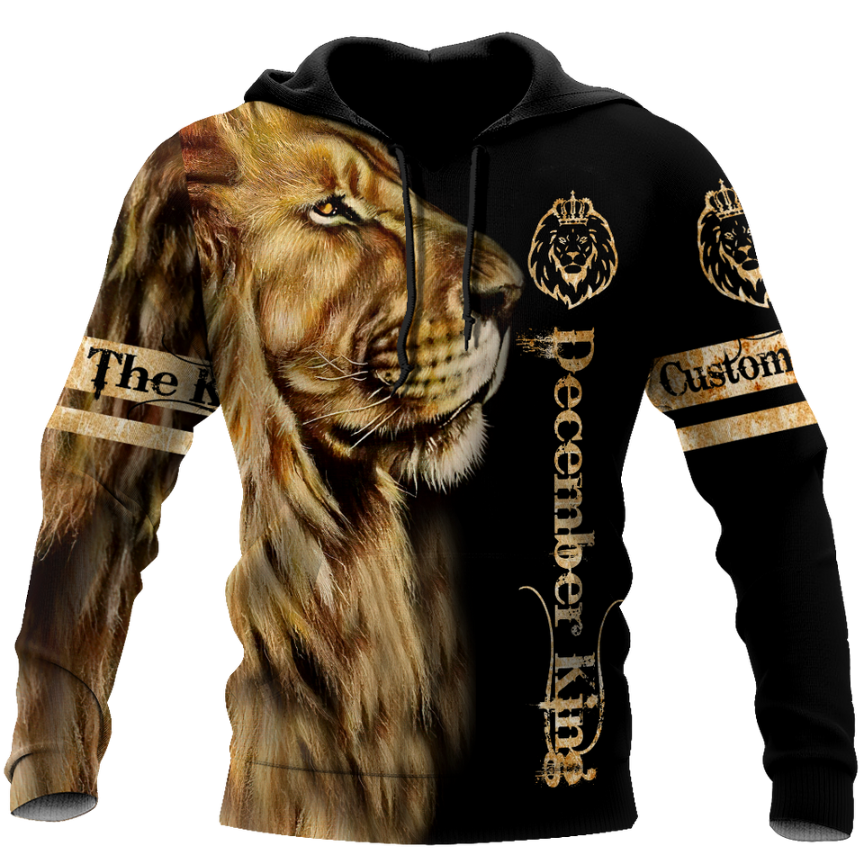 Apparel Custom Name December King 3D All Over Printed Unisex Shirts 3D All Over Printed Custom Text Name - Love Mine Gifts
