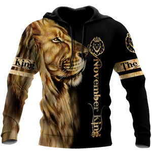 Apparel November King 3D All Over Printed Unisex Shirts 3D All Over Printed Custom Text Name - Love Mine Gifts