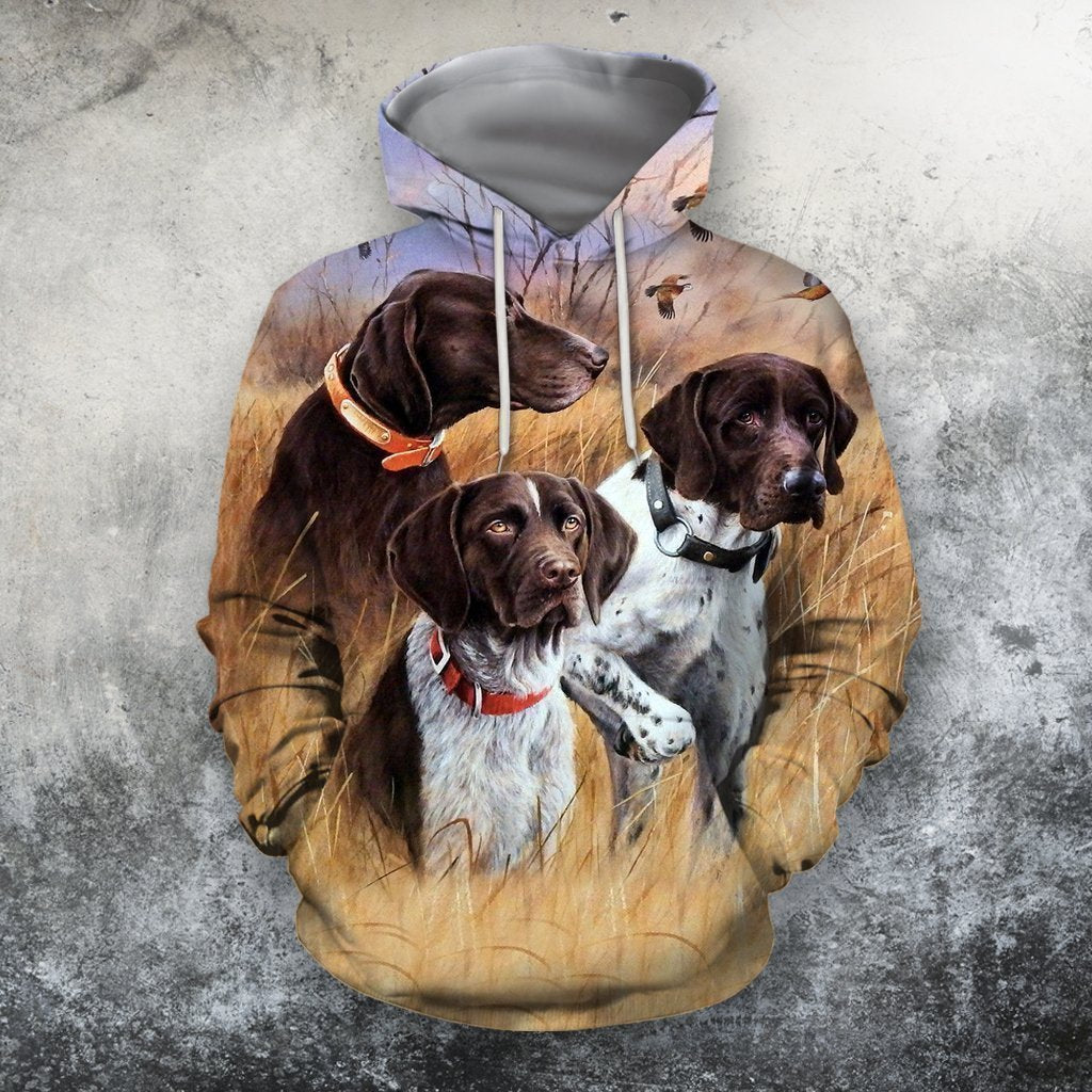 Apparel 3D All Over Print 3 Hunting Dog Hoodie - Love Mine Gifts