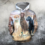 Apparel 3D All Over Print Hunting Dog Hoodie - Love Mine Gifts