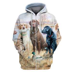 Apparel 3D All Over Print Hunting Dog Hoodie - Love Mine Gifts