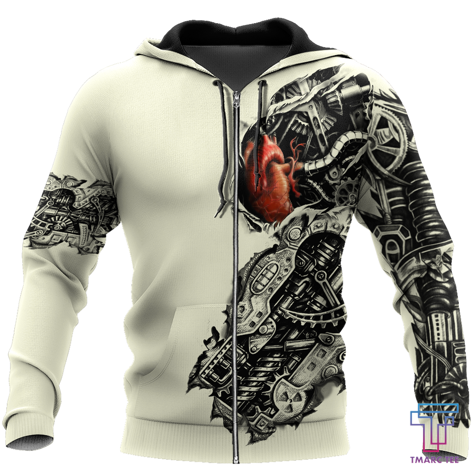 Apparel Mechanic Metal Tattoo Shirts Hac 3D All Over Printed Custom Text Name - Love Mine Gifts