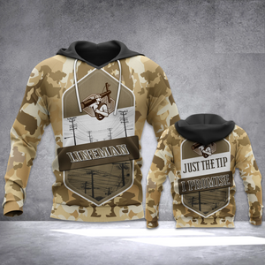 Apparel Premium Printed Lineman Camo Shirts Mei 3D All Over Printed Custom Text Name - Love Mine Gifts