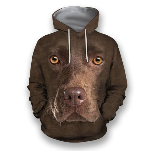Apparel 3D All Over Print Chocolate Labrador Face - Love Mine Gifts