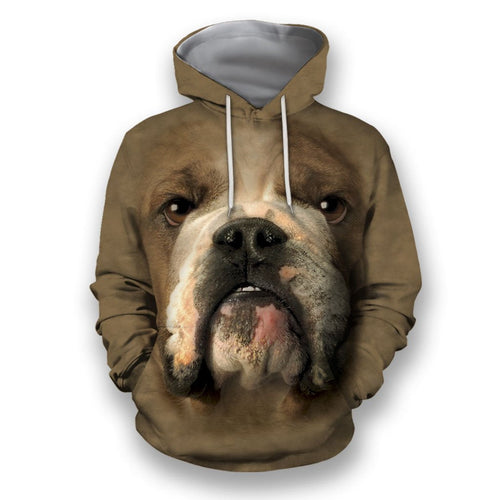 Apparel 3D All Over Print Bulldog Face - Love Mine Gifts