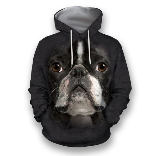 Apparel 3D All Over Print Boston Terrier Face - Love Mine Gifts