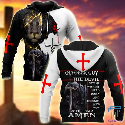 Apparel October Guy- Untill I Said Amen Shirts For Men And Women Pis 3D All Over Printed Custom Text Name - Love Mine Gifts