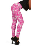 Legging Pink Hair Stylist Pattern Print Women Leggings Sport, Yoga, Gym, Fitness, Running - Love Mine Gifts