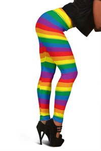 Legging Rainbow Flag Lgbt Pride Pattern Print Women Leggings Sport, Yoga, Gym, Fitness, Running - Love Mine Gifts