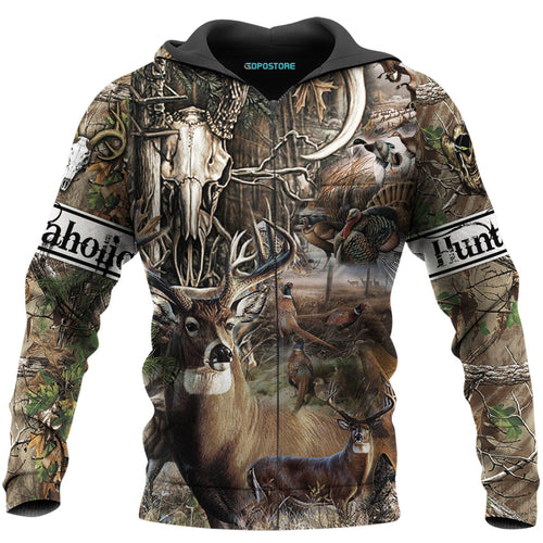 3D Clothing Camo Hunting 3D All Over Printed Shirts Custom Personalized Text Name Hoodie, Short, Sweater - Love Mine Gifts