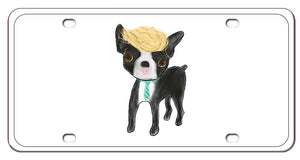License Plate Trumped Boston Terrier Aluminum License Plate Car Tag Novelty Vanity Metal License Plate 6x12 inch Car Accessories - Love Mine Gifts