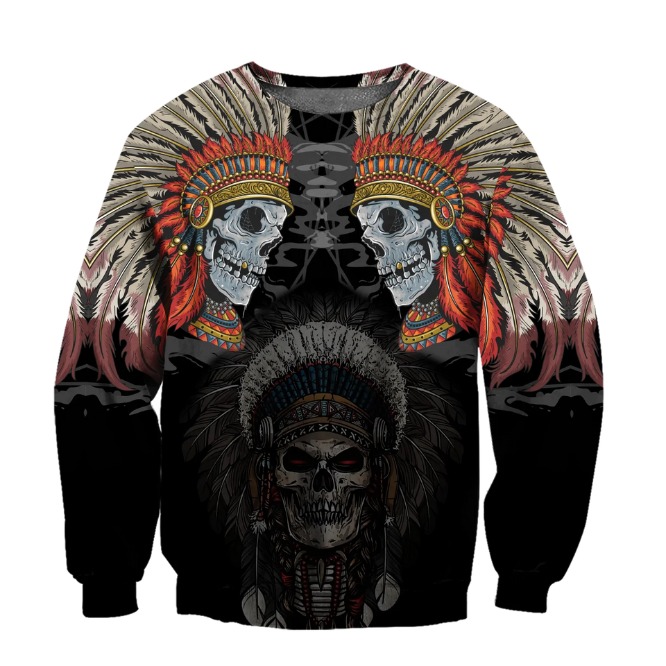 Native Skull Hoodie Shirts For Men And Women MH – Love Mine Gifts