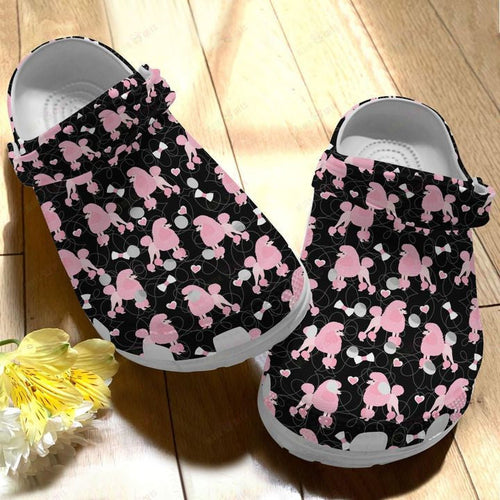 Clog Poodle White Sole Pretty Poodle Classic Personalized Clogs - Love Mine Gifts