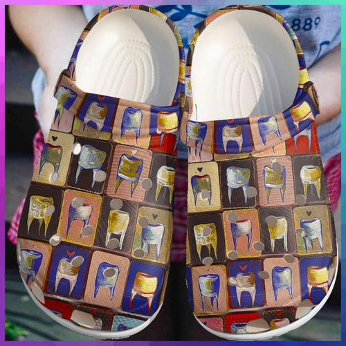 Dentist Teeth Square Personalized Clogs