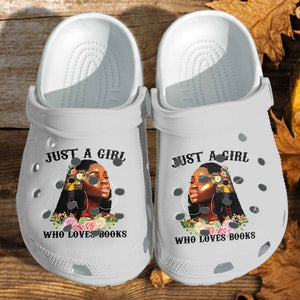 Black Girl Who Loves Book Shoes For Personalized Clogs
