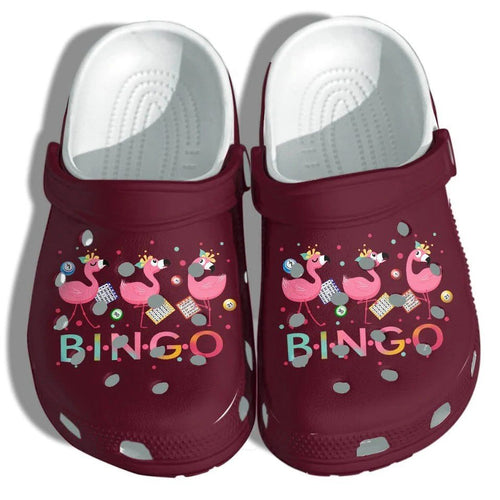 Flamingo Bingo Shoes For Kid Kindergarten School Flamingo Funny Shoes Personalized Clogs