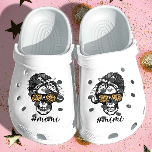 Mimi Tattoo Skull Shoes Mothers Day Gifts Nana Tattoo Shoes For Grandma Personalized Clogs