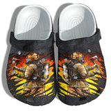 Firefighter Army Soldier 3D Shoes - Firefighter Shoes Croc Gift Husband Grandpa Father Day - Cr-Ne0081 Personalized Clogs