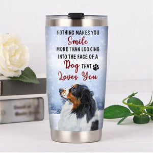 Tumbler Australian Shepherd Dog Steel Custom Personalized Stainless Steel Tumbler Customize Name, Text, Number Mr0701 70O56 - Love Mine Gifts