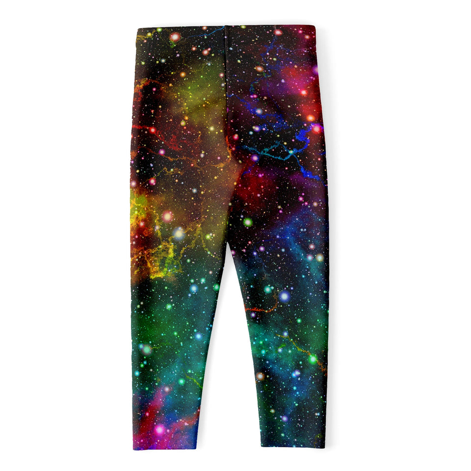 Abstract Colorful Galaxy Space Print Women's Capri Leggings
