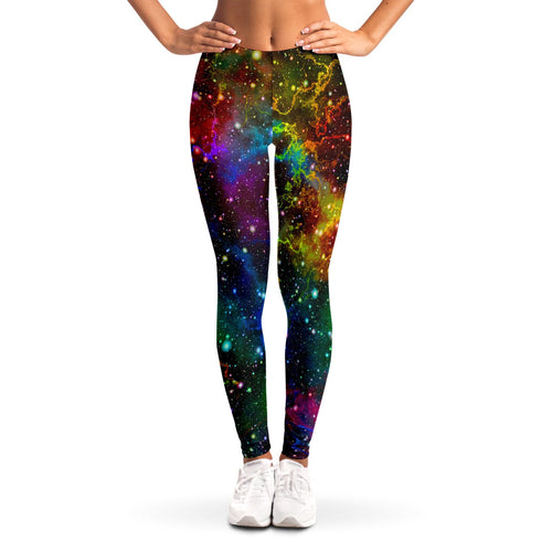 Abstract Colorful Galaxy Space Print Women's Leggings
