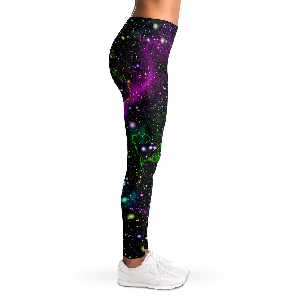 Abstract Dark Galaxy Space Print Women's Leggings