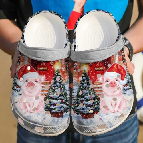 Pig Christmas Name Shoes Personalized Clogs