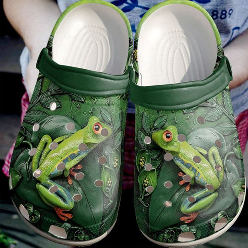 Frog Floral Shoes Personalized Clogs