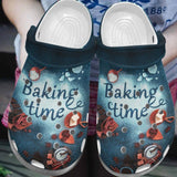 Baking, Fashion Style Print 3D Baking Time For Women, Men, Kid Personalized Clogs