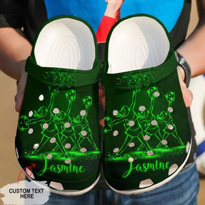 Cheerleader Green Glowing Sku 585 Shoes Personalized Clogs