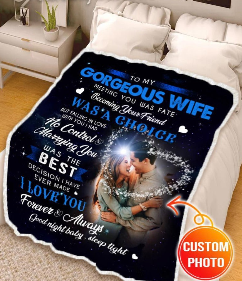 Stunning Gift Custom Photo Blanket Gift Idea For Wife Personalized Blanket - To my wife Meeting