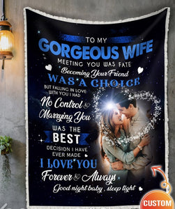 Stunning Gift Custom Photo Blanket Gift Idea For Wife Personalized Blanket - To my wife Meeting