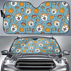 Car Sun Shade Akita Dog Pattern Print Auto Sun Shade Car Windshield Window Cover Sunshade - Love Mine Gifts