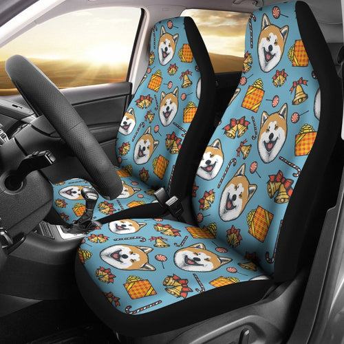 Car Seat Covers Akita Dog Pattern Print Seat Cover Car Seat Covers Set 2 Pc, Car Accessories Car Mats - Love Mine Gifts