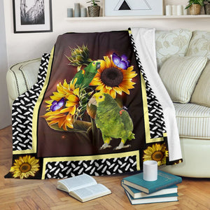 Amazon parrort dark sunflower blanket