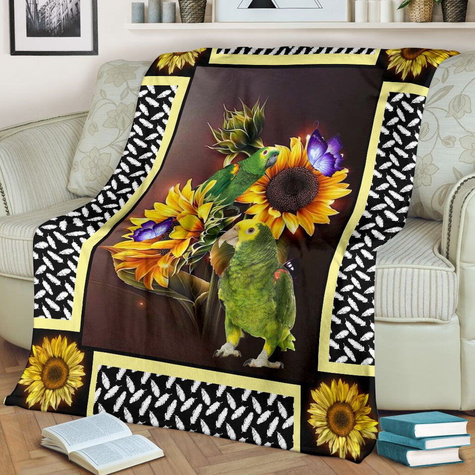 Amazon parrort dark sunflower blanket