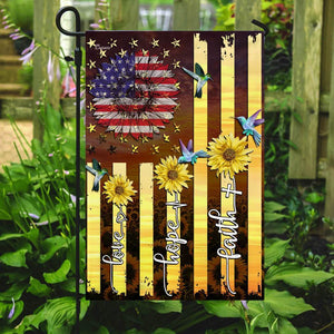 American Faith Hope Love Flag | Garden Flag | Double Sided House Flag