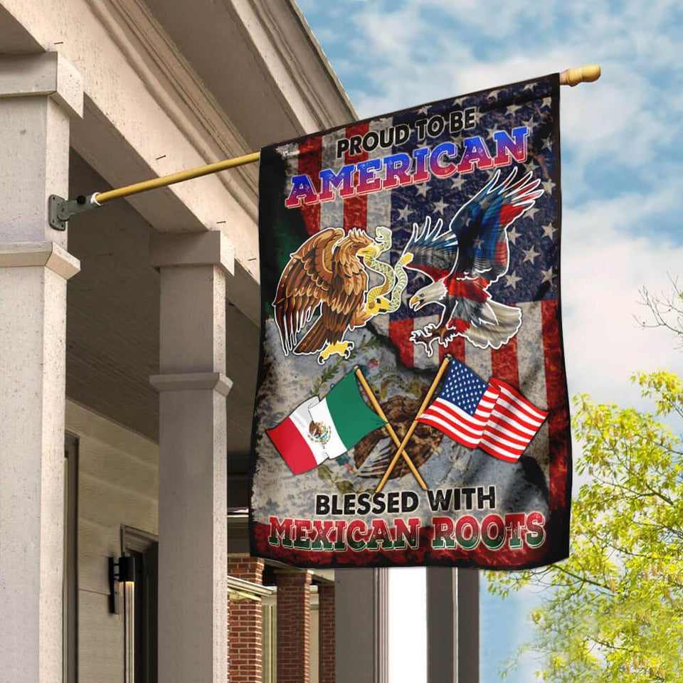 American Mexican Friendship Flag | Garden Flag | Double Sided House Flag