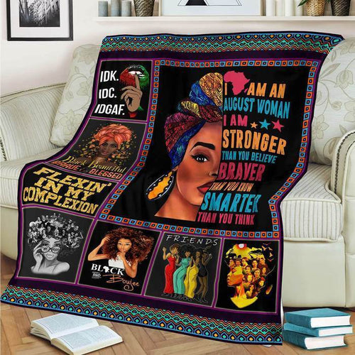 I'm A August Women Fleece Blanket | Adult 60x80 inch | Youth 45x60 inch | Colorful |BK2780