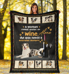 Australian Shepherd Wine She Need Blanket