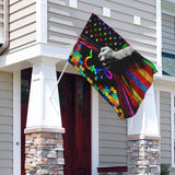Autism Acceptance Heart Flag | Garden Flag | Double Sided House Flag