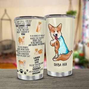 Tumbler Shiba Inu Four Seasons Ctv040796 Zil Vh1 Custom Personalized Stainless Steel Tumbler Customize Name, Text, Number - Love Mine Gifts