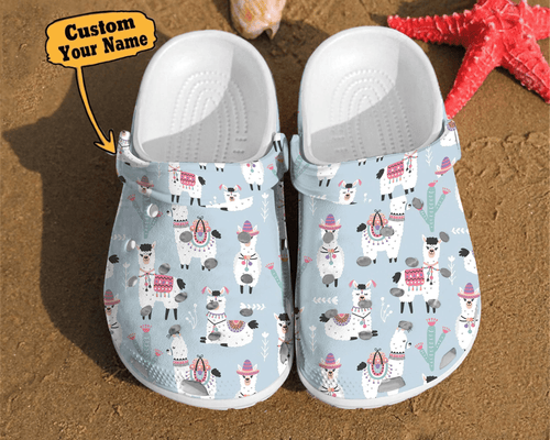 Llama - Llama Pattern Alpaca Gift For Lovers Comfortable Summer Shoes Personalized Clogs