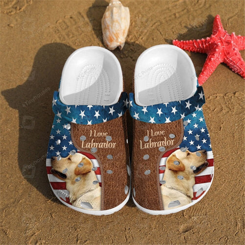 Love Labrador Usa Shoes - 4Th Of July America Flag Gifts For Children Personalized Clogs