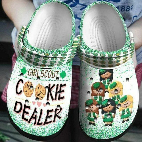 Girl Scouts Cookie Dealer Cartoon Gift For Lover Rubber , Comfy Footwear Personalized Clogs
