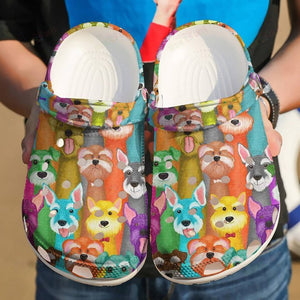 Clog Colorful Schnauzer Classic Personalized Clogs - Love Mine Gifts