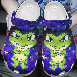 Frog Grumpy Frog  Personalized Clogs