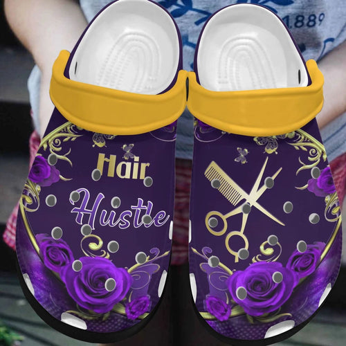  Hairstylist, Fashion Style Print 3D Hair Hustle For Women, Men, Kid Personalized Clogs