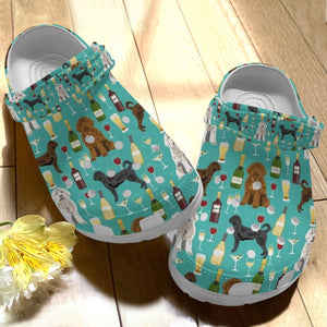 Labradoodle Fashionstyle For Women Men Kid Print 3D Whitesole Wine Pattern Personalized Clogs